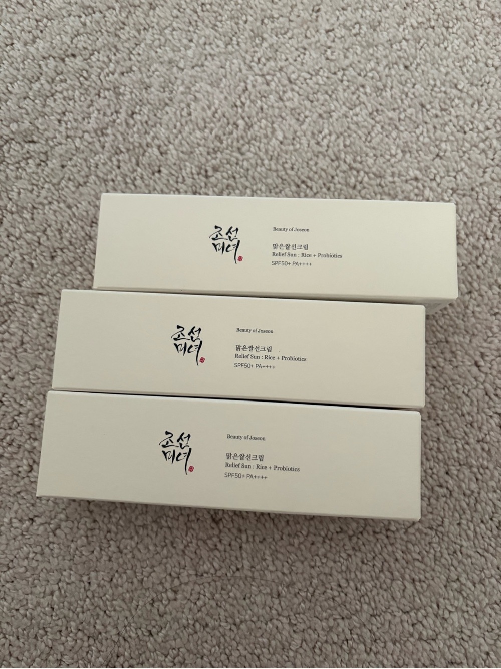 Beauty of Joseon Relief Sun Rice + Probiotics SPF50+ PA++++ Sunscreen x3
